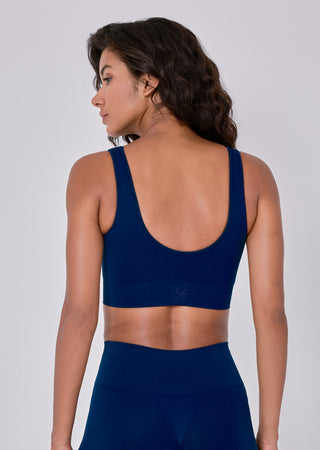 LC Seamless Rib Bra Navy