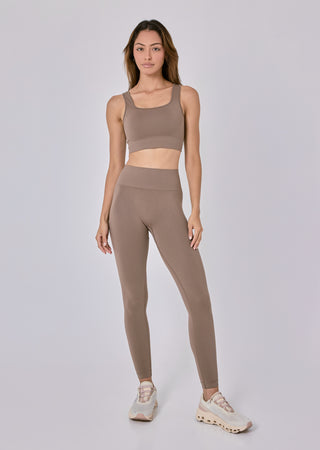 LC Seamless Rib Bra Walnut