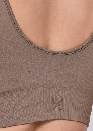 LC Seamless Rib Bra Walnut