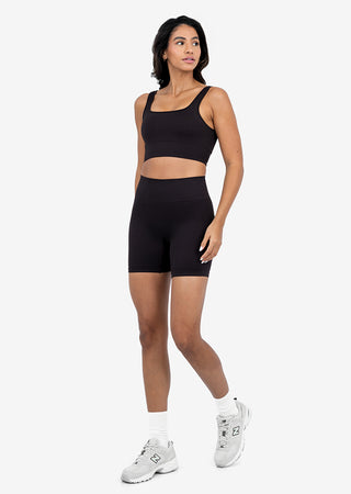 LC Seamless Rib Shorts Dark Cocoa