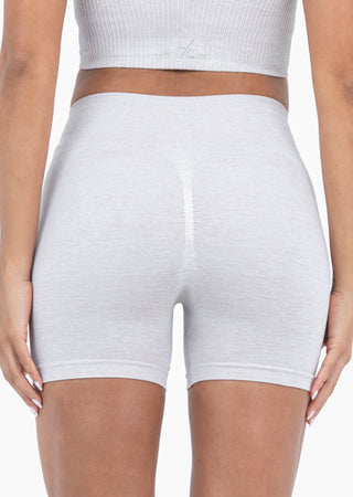 LC Seamless Rib Shorts Oat Marl