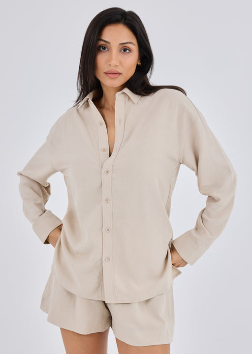 Women's Long Sleeve Shirt Light Beige