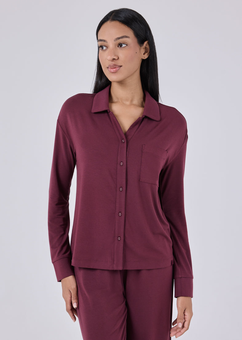 Women's Shirt Dark Burgundy – LC