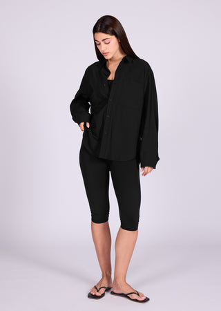 LC Shirts Women's Button Up Shirt Black