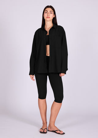 LC Shirts Women's Button Up Shirt Black