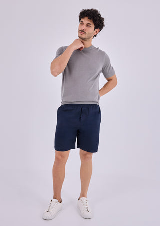 LC Short Men's Poplin Cotton Shorts Dark Navy