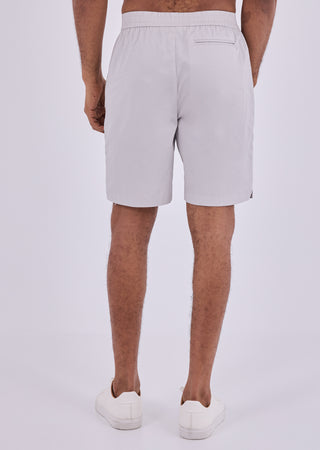 LC Short Men's Poplin  Cotton Shorts Silver Grey