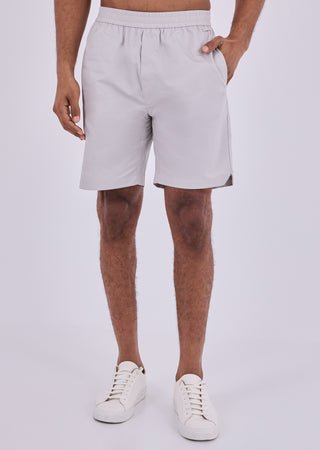 LC Short Men's Poplin  Cotton Shorts Silver Grey