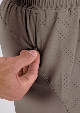 LC Short Mens Run Shorts Walnut