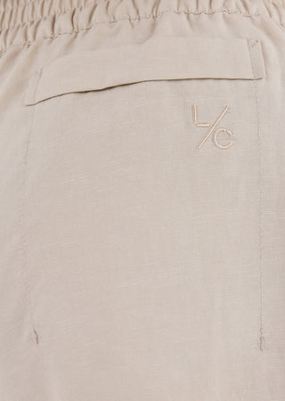 LC Short Women Linen Relaxed Short Light Beige