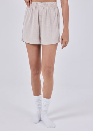 LC Short Women's Sleep Short Oatmeal Heather