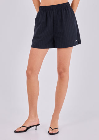 LC Shorts Women's Pinstripe Shorts Navy