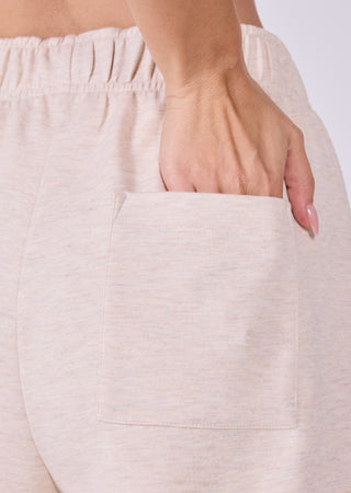 LC Shorts Women's Pintuck Shorts Oatmeal Heather