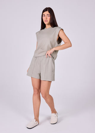 LC Shorts Women's Pintuck Shorts Vintage Khaki