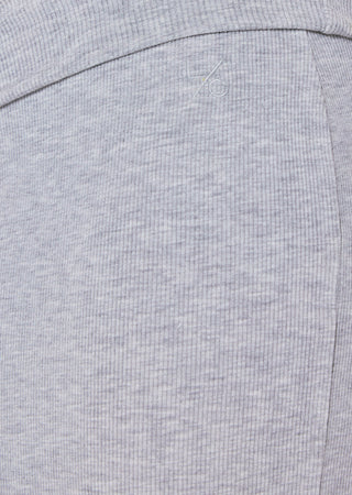 LC Skirt Airjet Rib Fold Waist Skirt Grey Marl