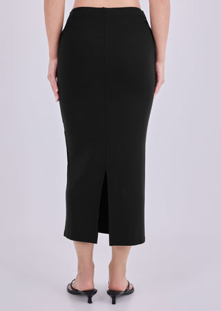 LC Skirts Women's Ruched Front Skirt Black