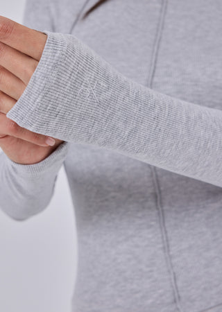 LC Slash Neck Top Women's Slash Neck Top Grey Marl