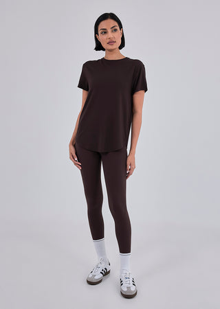LC Split Back Tee Women’s Aloe Split Back Tee Dark Cocoa