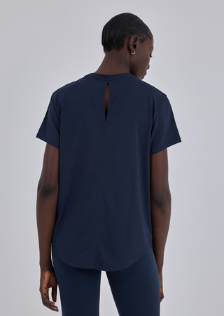 LC Split Back Tee Women’s Aloe Split Back Tee Dark Navy