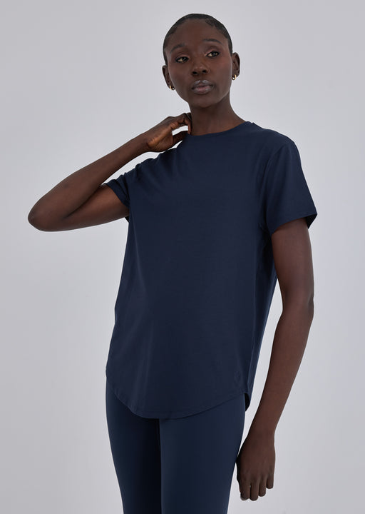 Women’s Split Back Tee Dark Navy