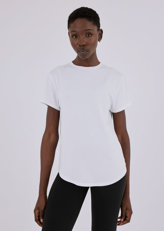 LC Split Back Tee Women’s Aloe Split Back Tee White