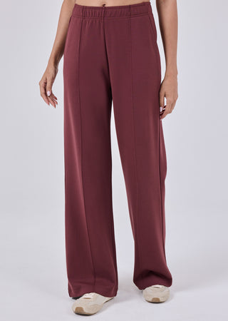 LC Straight Leg Pant Short length Women's Straight Leg Pant Short Length Dark Burgundy