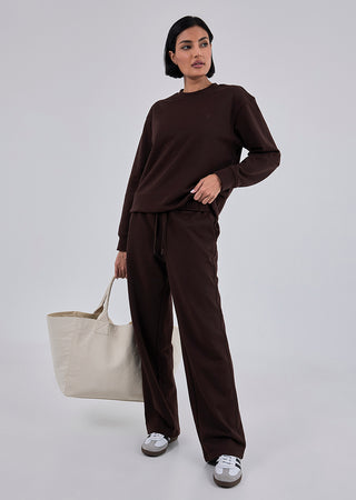 LC Sweat Pant Oversized Sweat Pant Dark Cocoa