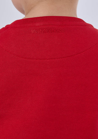 LC Sweat Top Unisex Kids Sweater Vivid Red