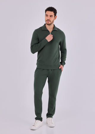 LC Sweatshirts Men's Half-Zip Sweat Green Forest