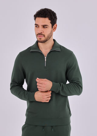 LC Sweatshirts Men's Half-Zip Sweat Green Forest