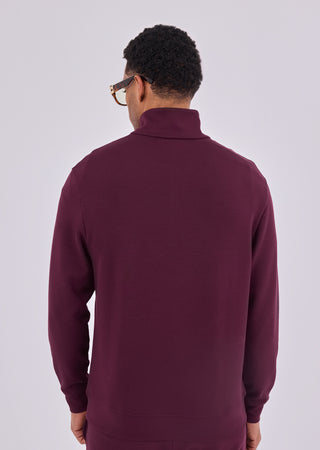 LC Sweatshirts Men's Half-Zip Sweat Purple Fig