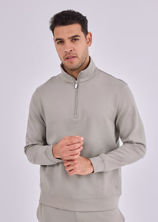 LC Sweatshirts Men's Half-Zip Sweat Vintage Khaki