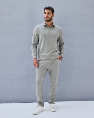 LC Sweatshirts Men's Half-Zip Sweat Vintage Khaki