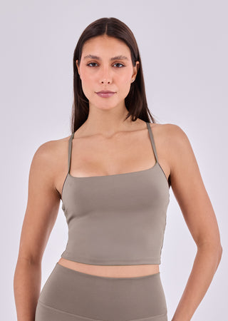 LC Tank Tops Women's Cami Top Brown Mink