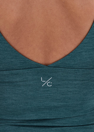 LC Tank Tops Women's V Neck Tank Teal Marl
