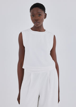 LC Tank Women Linen Relaxed Tank Ivory