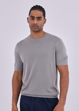 LC Tee Men's Silk Touch Knit Tee Silver Grey