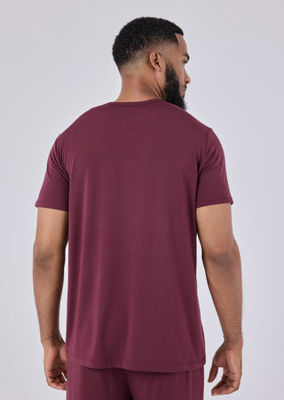 LC Tee Men's Sleep Top Dark Burgundy