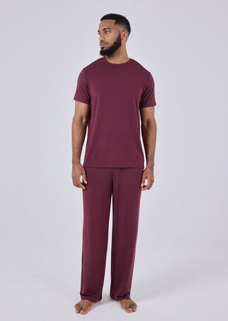 LC Tee Men's Sleep Top Dark Burgundy