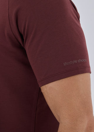 LC Tee Mens Essential Tee Dark Burgundy