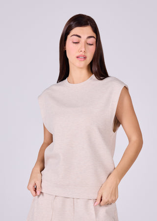 LC Tees Women's Boxy Tee Oatmeal Heather