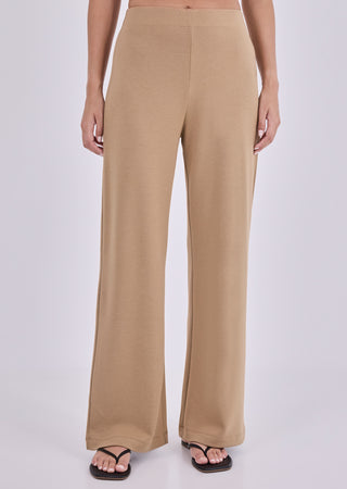 LC Trousers Women's Flat Waist Pant Camel