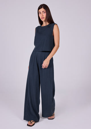 LC Trousers Women's Relaxed Pants Dark Navy