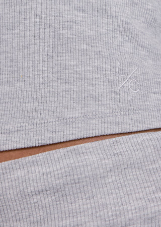 LC V- Neck Cardigan Women's Airjet Rib V- Neck Cardigan Grey Marl