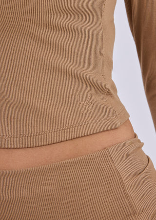 LC V- Neck Cardigan Women's V-Neck Cardigan Camel