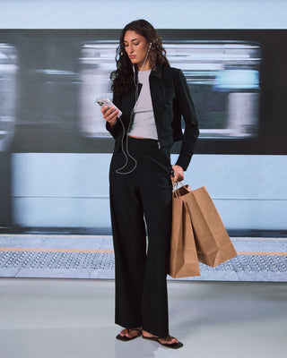 LC Wide Leg Pants Women's Wide Leg Pants Black