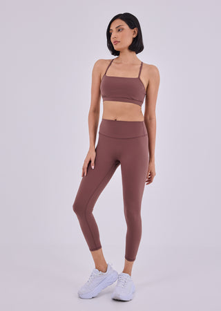 LC Women's Cami Bra & Legging 7/8 Set Tawny Rust