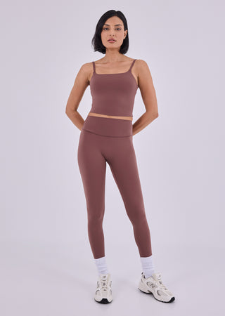 LC Women's Cami Top & Legging Full Length Set Tawny Rust