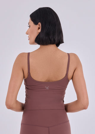 LC Women's Cami Top & Legging Full Length Set Tawny Rust