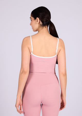 Women's Contrast Cami Top & Skirt Set Dusty Pink - LC